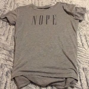 Grey “Nope” shirt